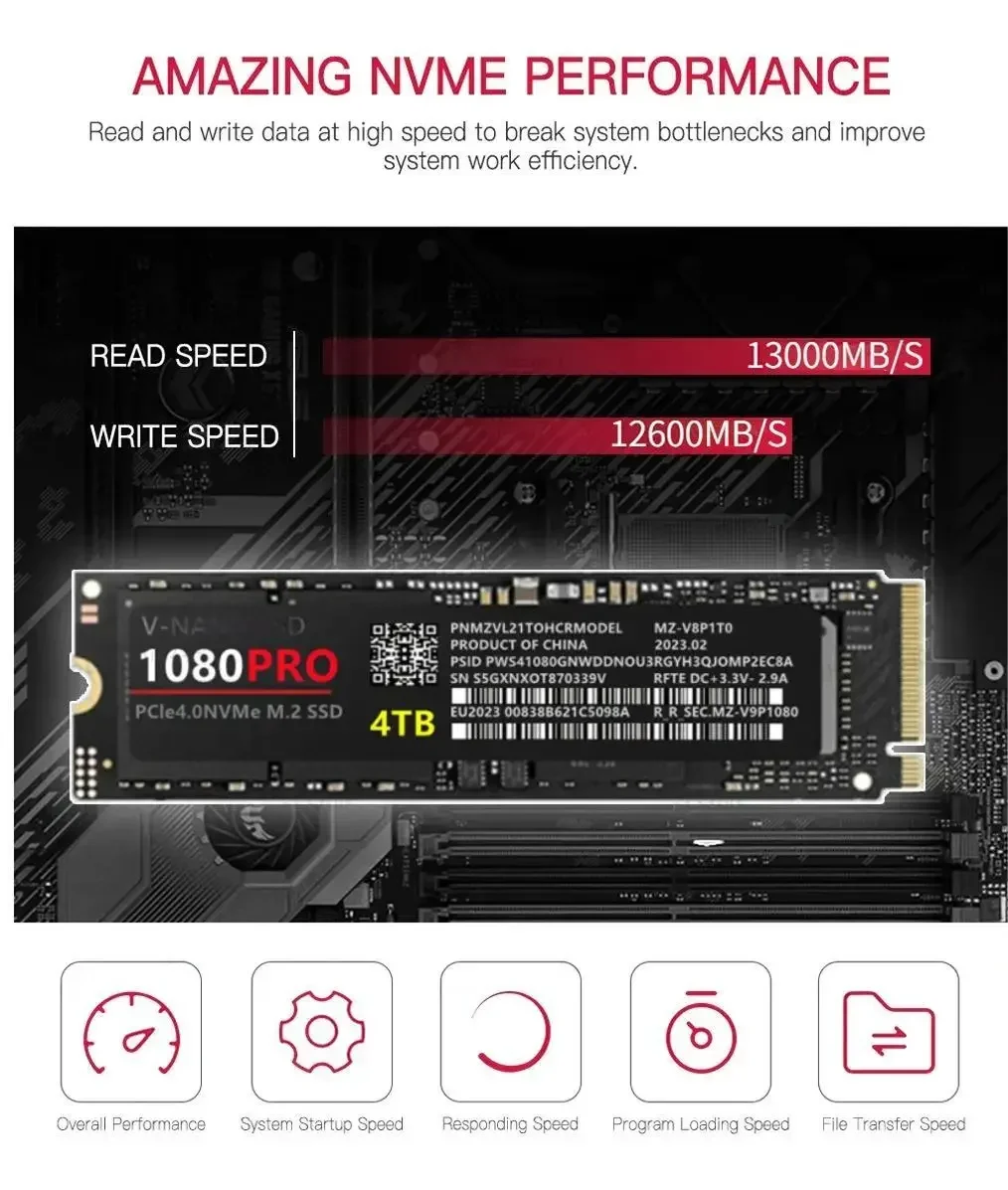  1080PRO ϵ ũ, SSD 8TB, 4TB, 2TB, M2 Nvme Pcie M2 2280 ̺,  ָ Ʈ ũ, 1TB, SSd Nvme M2, PS5 ũž