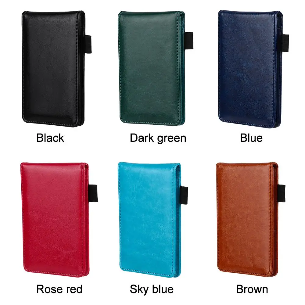 Carnet De Poche A7 à Anneaux 6 - Couverture Cuir, Pages Vierges - Mini Bloc-notes Rechargeable