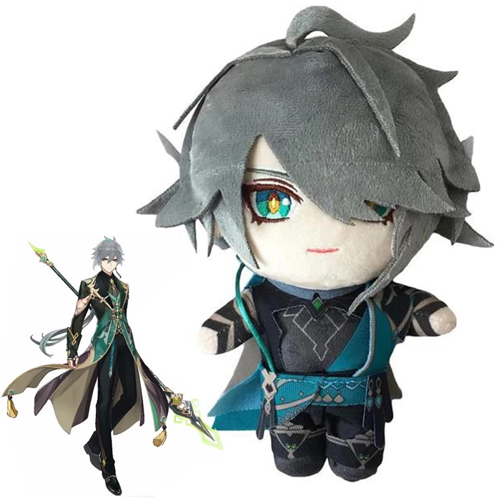 Al Haitham Plush Figure Game Genshin Impact Plushie Doll Stuffed Toy Anime Character Cosplay Props Collection Gift for Fans Kids