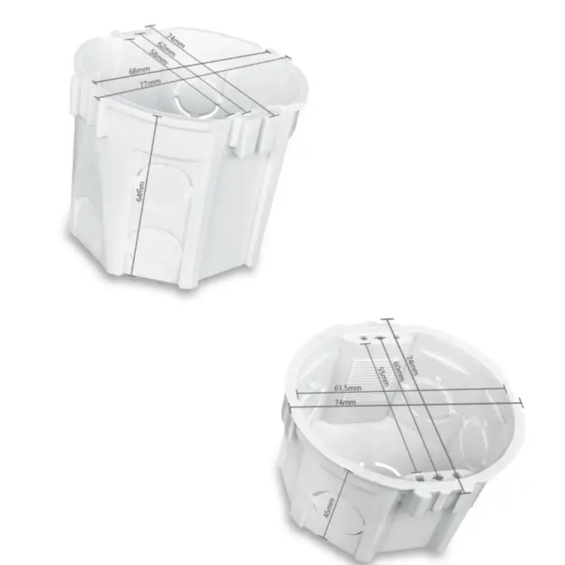 Wall Mounting Box 1pc For EU Standard Switch And Socket Round Base Wire Box switch box wall socket box electric distribution box