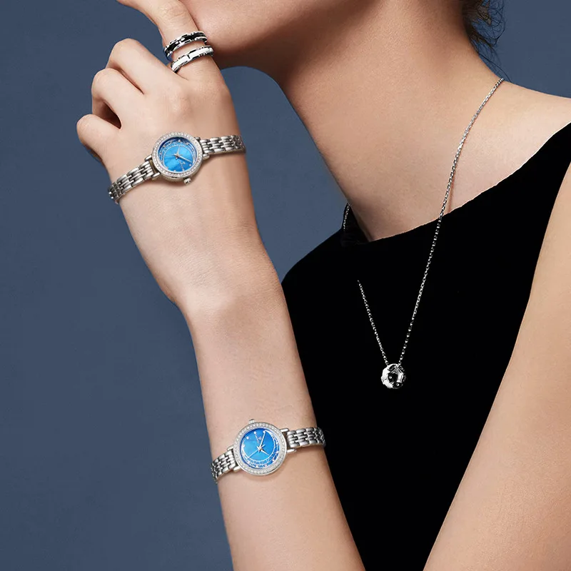 MARK FAIRWH Watch Star Moon Light Luxury Diamond Set Quartz Watch for Women