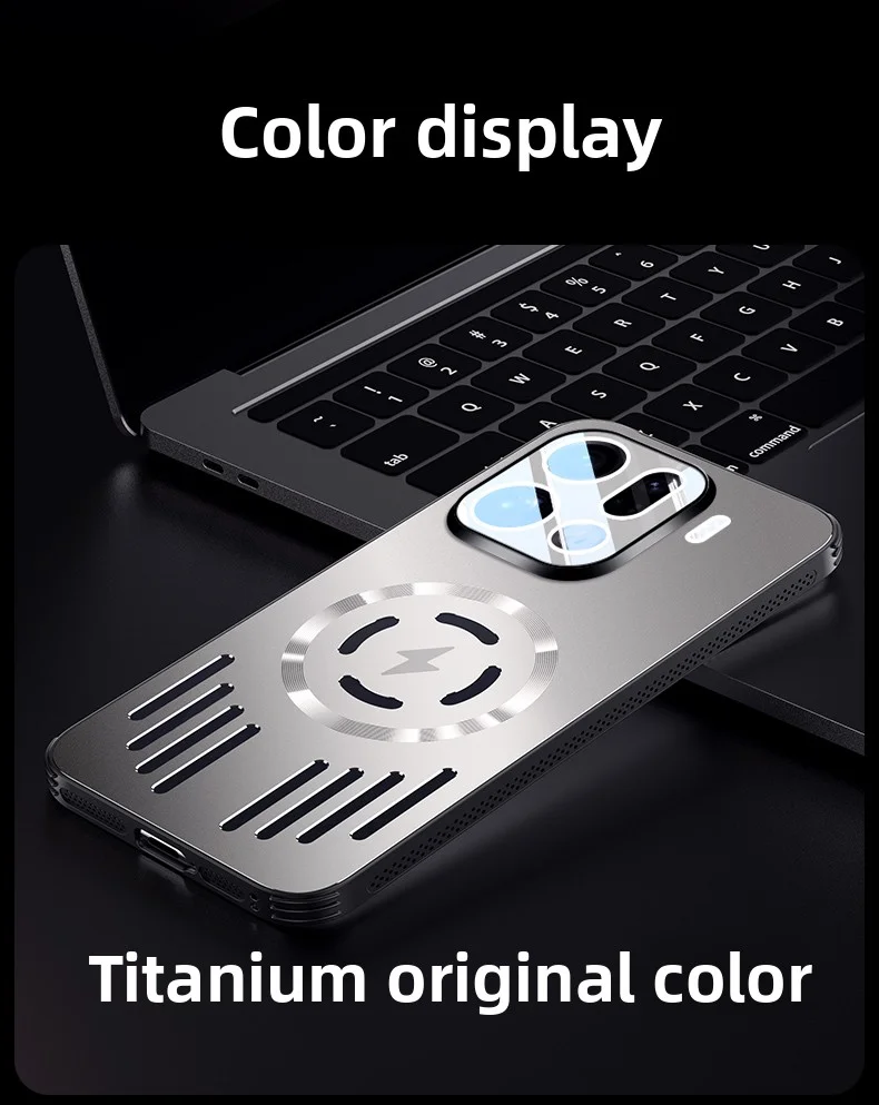 Enhanced Metal Heat Dissipation Magnetic Case with Shockproof Aluminum Alloy Bumper