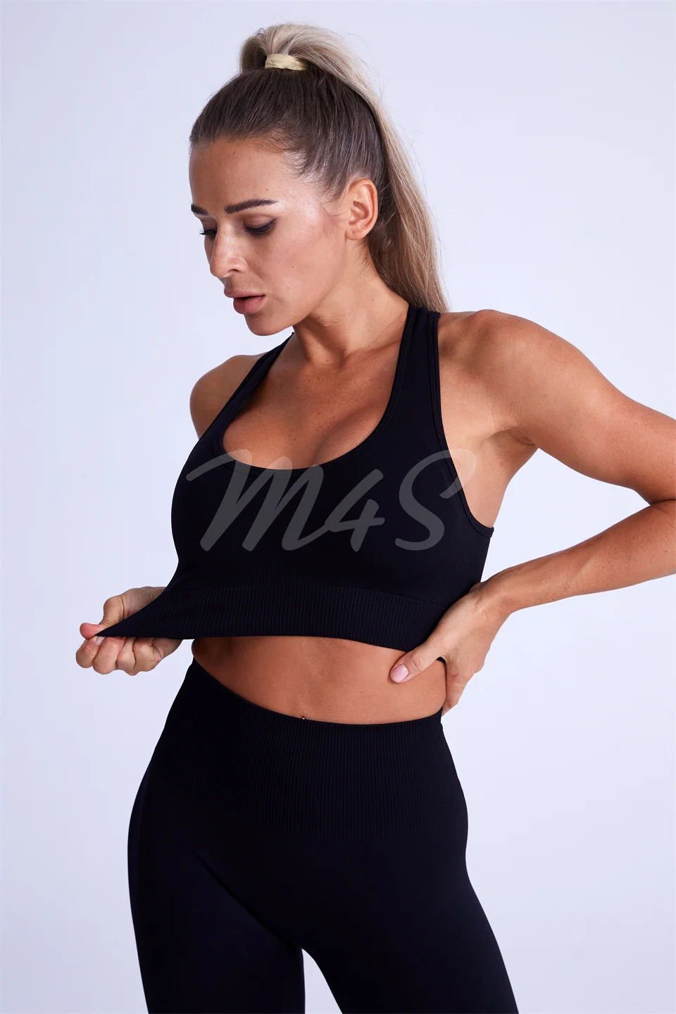 Ensemble Weibliche 2 Stück Yoga Set Frauen Nahtlose Daumen Loch Gym Workout Fitness Kleidung Sportswear Langarm Crop Top Leggings