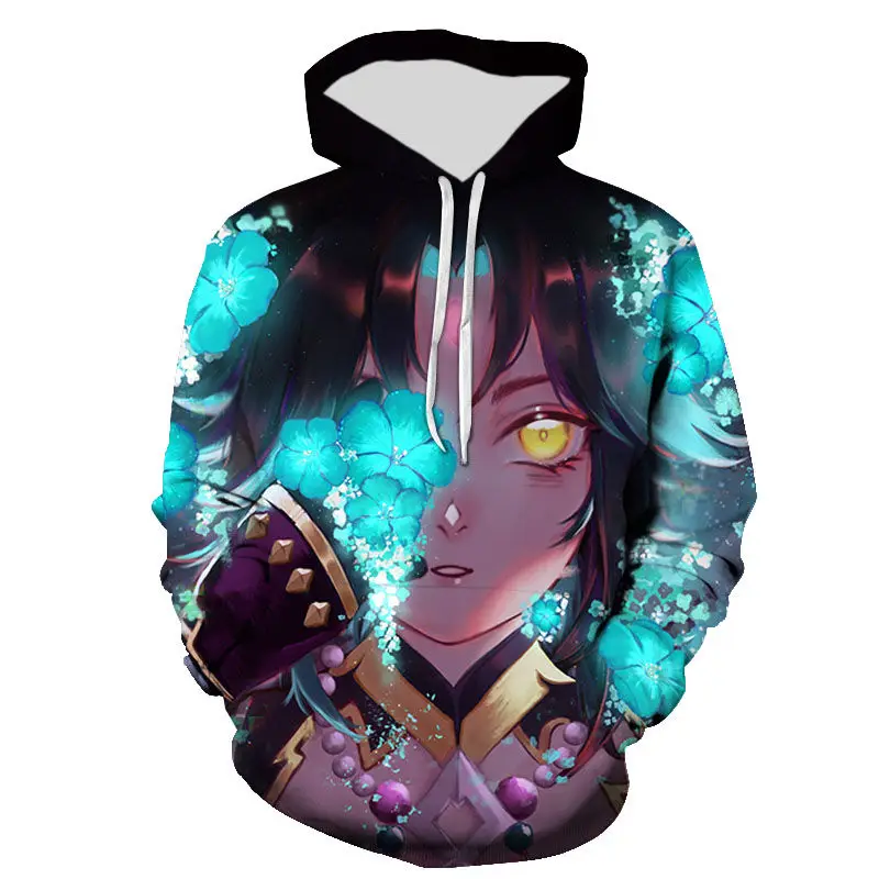 

Genshin Impact Cartoon Anime Women's Hoodie 3D Printed Oversized Children Sweatshirts Harajuku Streetwear Men's Clothing