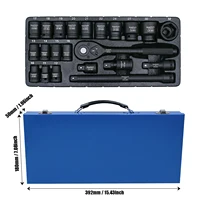 22 pcs ratchet wrench set , air cannon socket combination, durable repair tool set, car repair toolbox 10mm-32mm 2