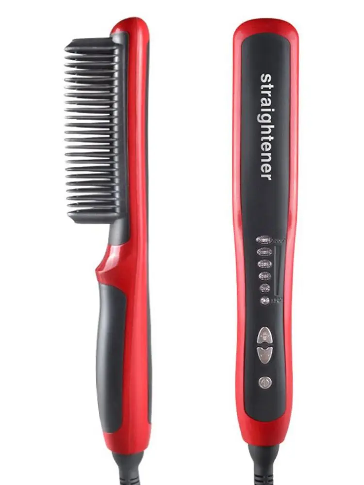 Electric Straightener Multifunctional Hair Straightening Heat Ceramic Curler Hot Comb Care Beard