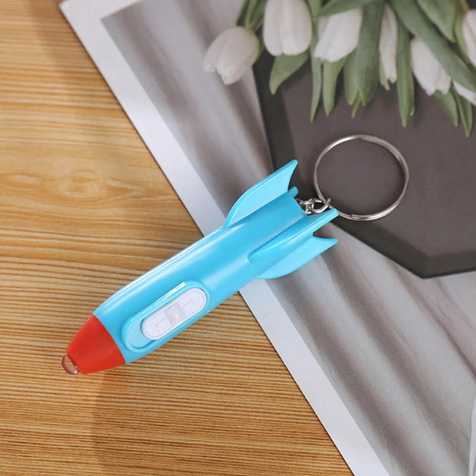 Confezione Da 26 Mini Torce Portachiavi A Forma Di Razzo, LED Colorate Con Interruttore On/off, Regalo Per Feste