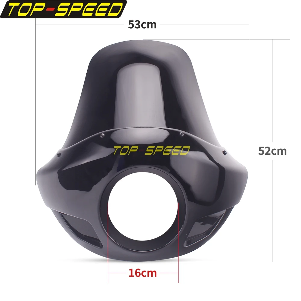 Motorcycle Accessories For Harley Sportster 48 72 883 1200 XL Tall Windshield Cafe Racer Headlight Front Outer Fairing 5.75" Head Lamp Mask for Dyna