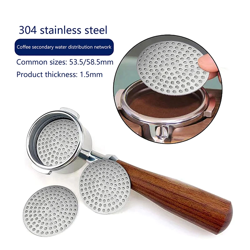

51/53.5/58.5mm Espresso Puck Screen Double Layer Metal Coffee Reusable Filter For Portafilter Home Basket Accessories 1pc