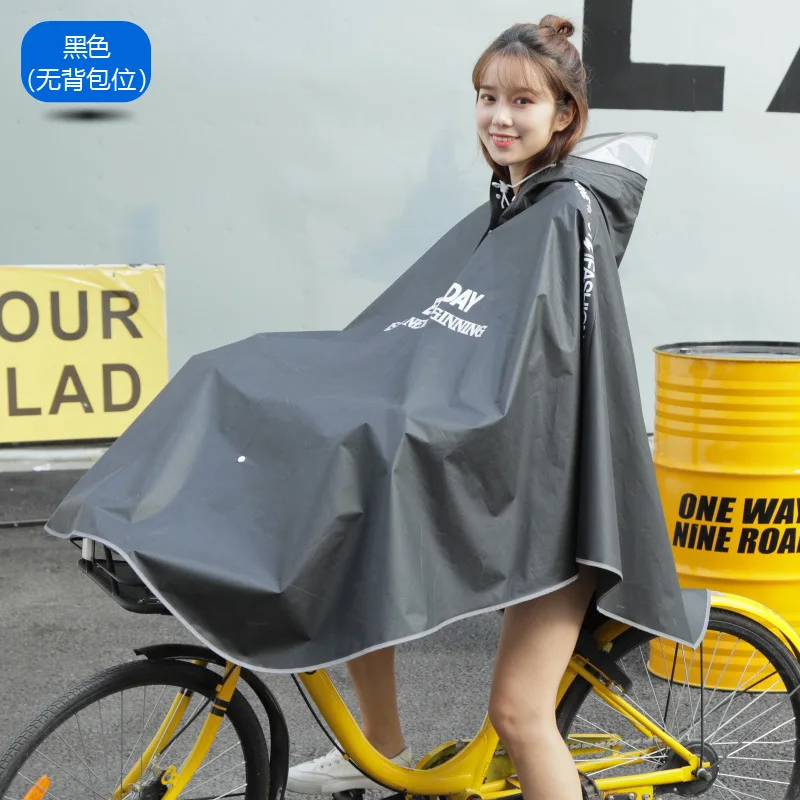 EVA Raincoat for Bicycle Cycling Poncho Bagpack Design Adult Rainwear Transparent Reflective Strip Wind-resistant Raincoat raincoat poncho