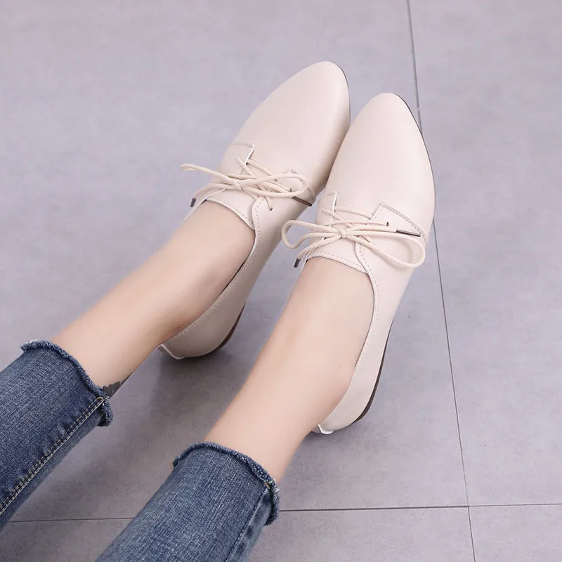 Big Size 41 Women Flat Shoes Woman Genuine Leather Flats Ladies Shoes Female Cutout Slip on for Women Ballet Flat Loafers women loafers