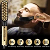 Professional Mini Ceramic Brush Hair Straightener Beard Straightening Comb Beard Hair Brush Men Hair Straightener Comb 2