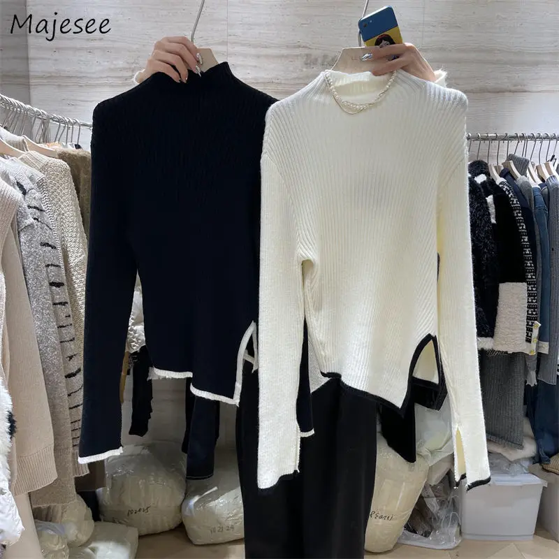 

Pullovers Women Spring Clothing All-match New Design Ins Popular Fashion Korean Style Cosy Young Ladies Leisure Slim Trendy Fit