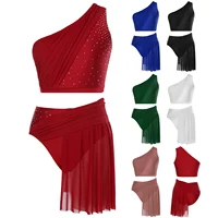 Women Girls Lyrical Modern Praise Dance Performance Outfit Figure Skating Rhythmic Gymnastics Athletic Activewear Set 2Pcs/set - Image 6