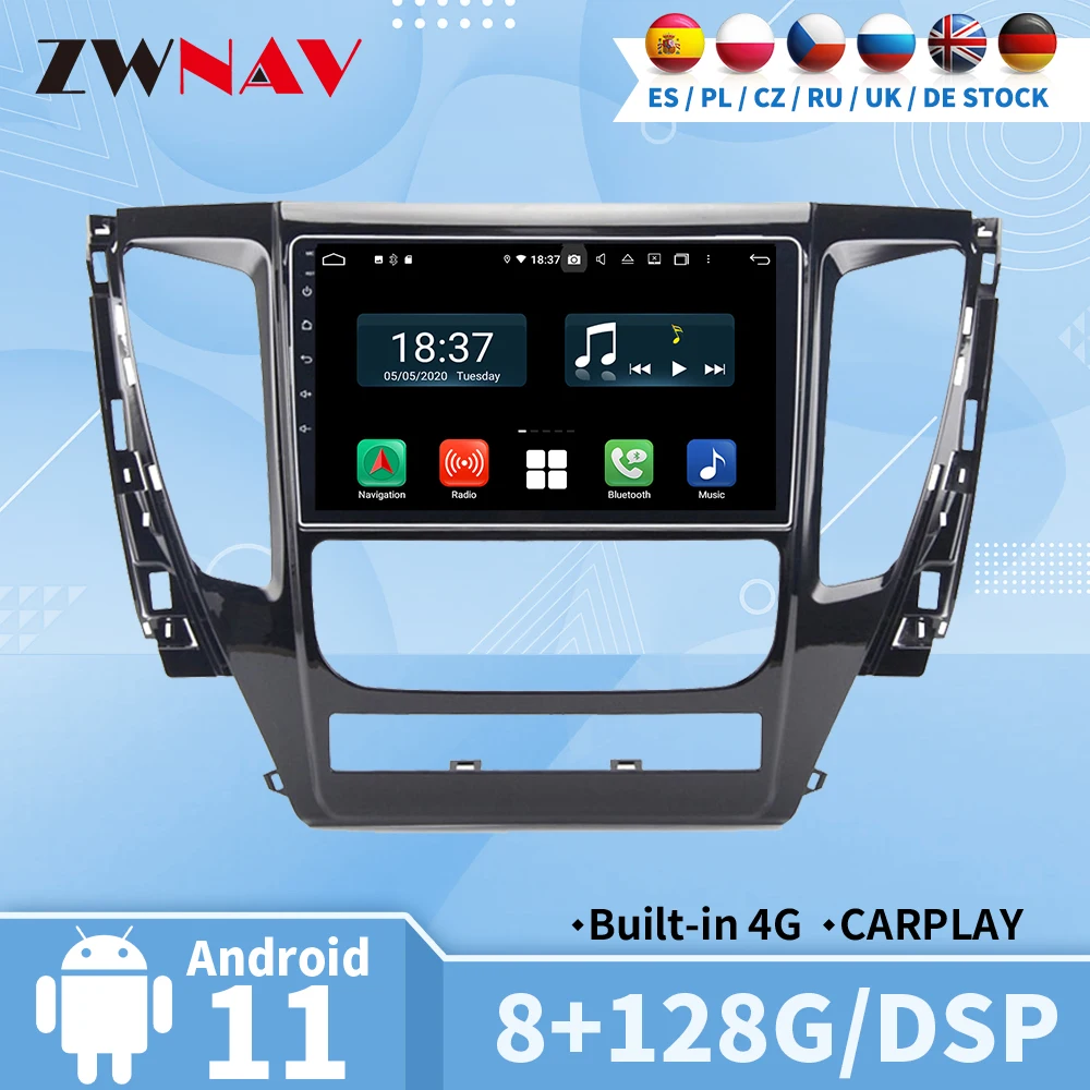 

For Mitsubishi Pajero 2017-2019 Android Car Radio 2 Din Carplay Automotive Screen Multimedia Auto GPS Audio Stereo Head Unit