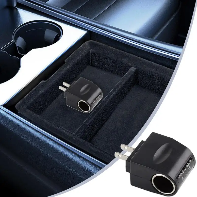 Car LighterPlug Adapter Stable LighterConverter With LED Indicator 220V To 12V Black Auto Accessories AC To DC Car Adapter