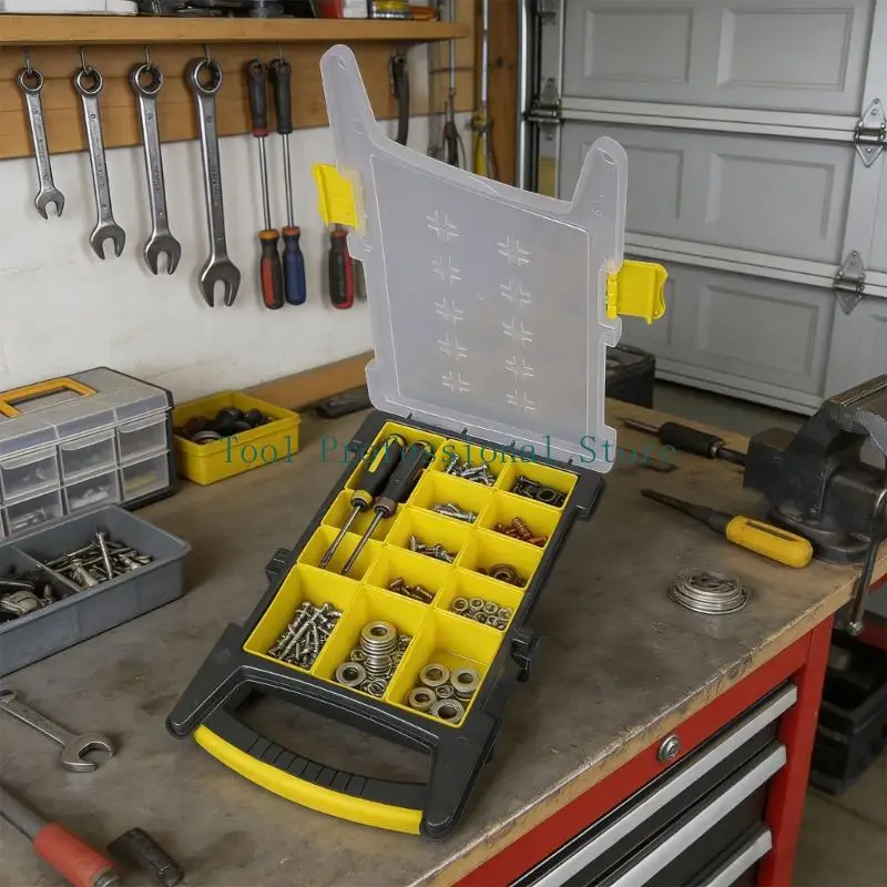 57QF 작업장 또는 가정용 차고용 쌓을 수 있는 14 그리드 전문 도구 보관 케이스