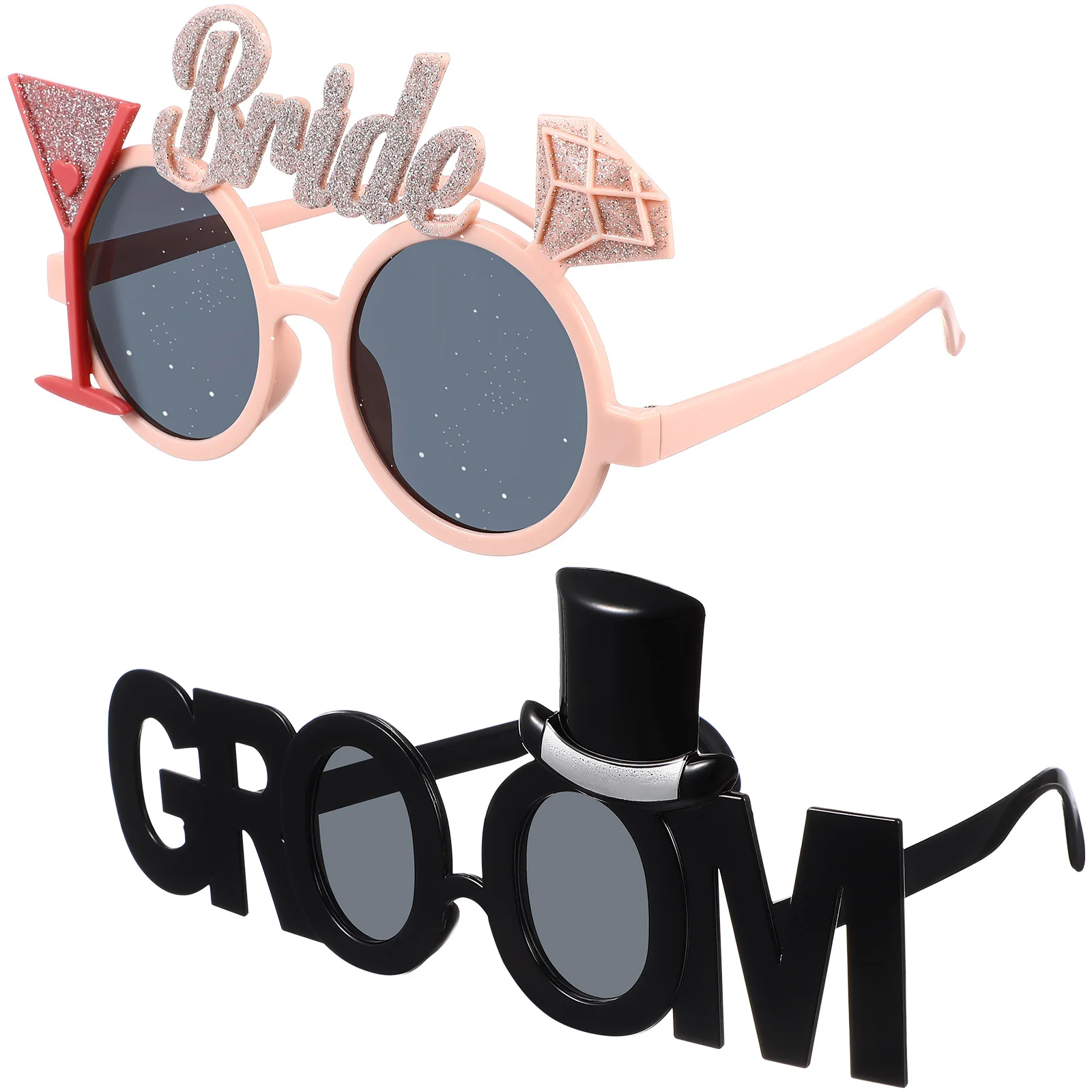 Bride Groom Funny Eye Glasses Bachelorette Party Eye Glasses Photo Props Wedding party Decoration Bridal Shower favors handheld photo props