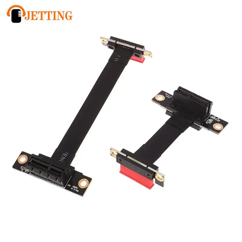 Dupla Pcie x1 Riser Cabo Cabo de Extensão Ângulo Direito Pci Express 1x Riser Card Extensor de Fita 90 Graus