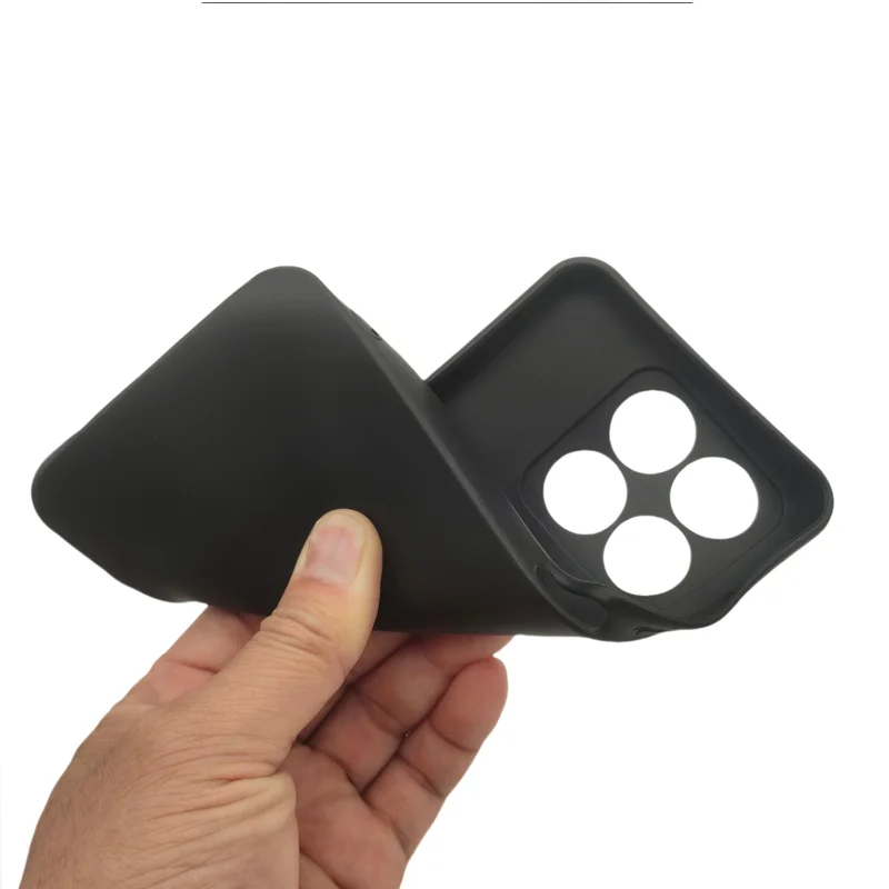 Slim Black Matte Silicone Case - Soft TPU Back Cover