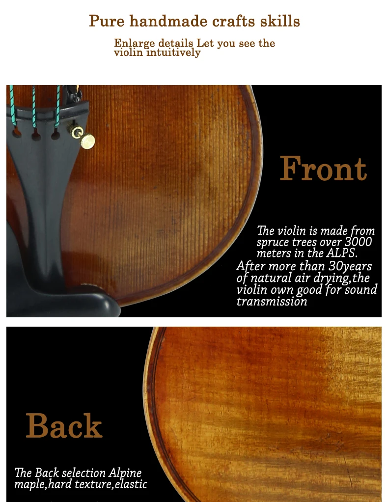 Guarneri Cannon 1743 Reproduce Magic Handmade Master Violin 4/4