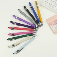 10/20/30 Pcs Random Color Ballpoint Pens Retractable Multipack 2 in 1 Pens Set with Stylus Tip Black Ink Funny Pens for Work 3