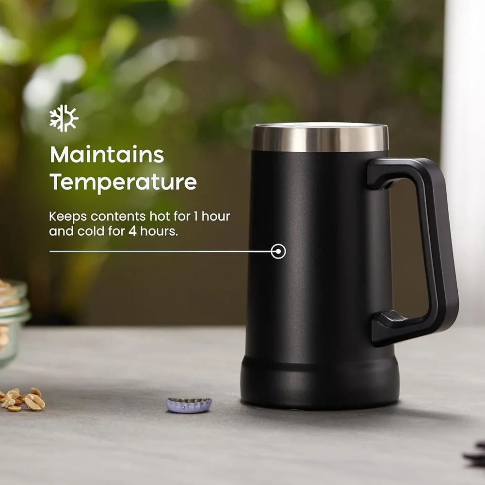 Boccale Da Birra In Acciaio Inossidabile 304, 340 Ml, Tazza Termica Per Caffè E Acqua, Argento
