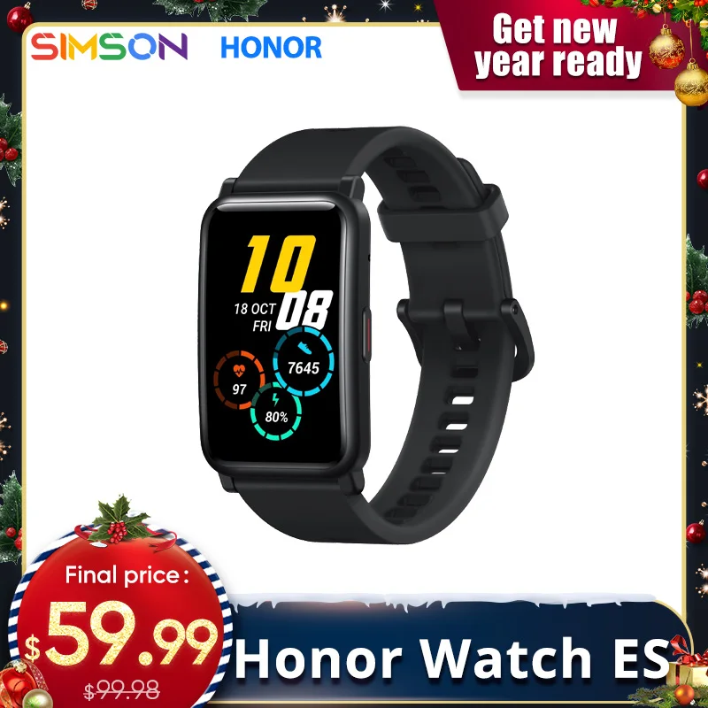 Смарт-часы Honor Watch ES Bluetooth 5 1 пульсометр АТМ 64 дюйма AMOLED |