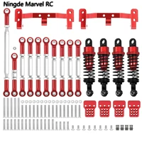 1 Set Metal Chassis Link Rod Tie Rod Mounting Bracket Shock Absorber Kit For MN D90 MN99S WPL C14 C24 RC Car Upgrade Parts 1