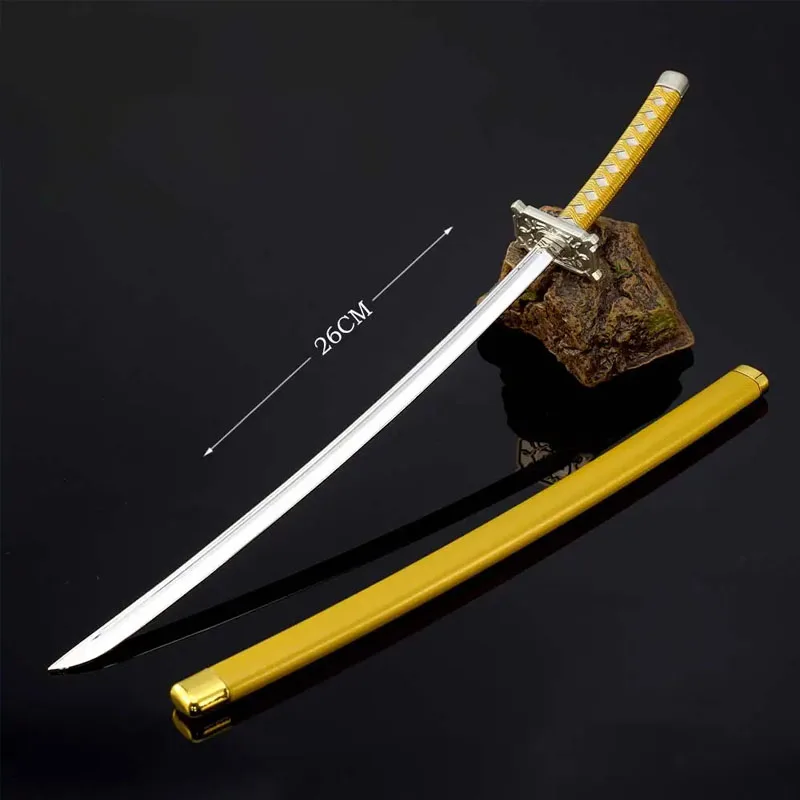 

26cm Bleach Anmie Peripherals Coyote Starrk Sword Cosplay Slashing Knife Toy Metal Safe and Blunt Weapon Model Boys Gifts Toys