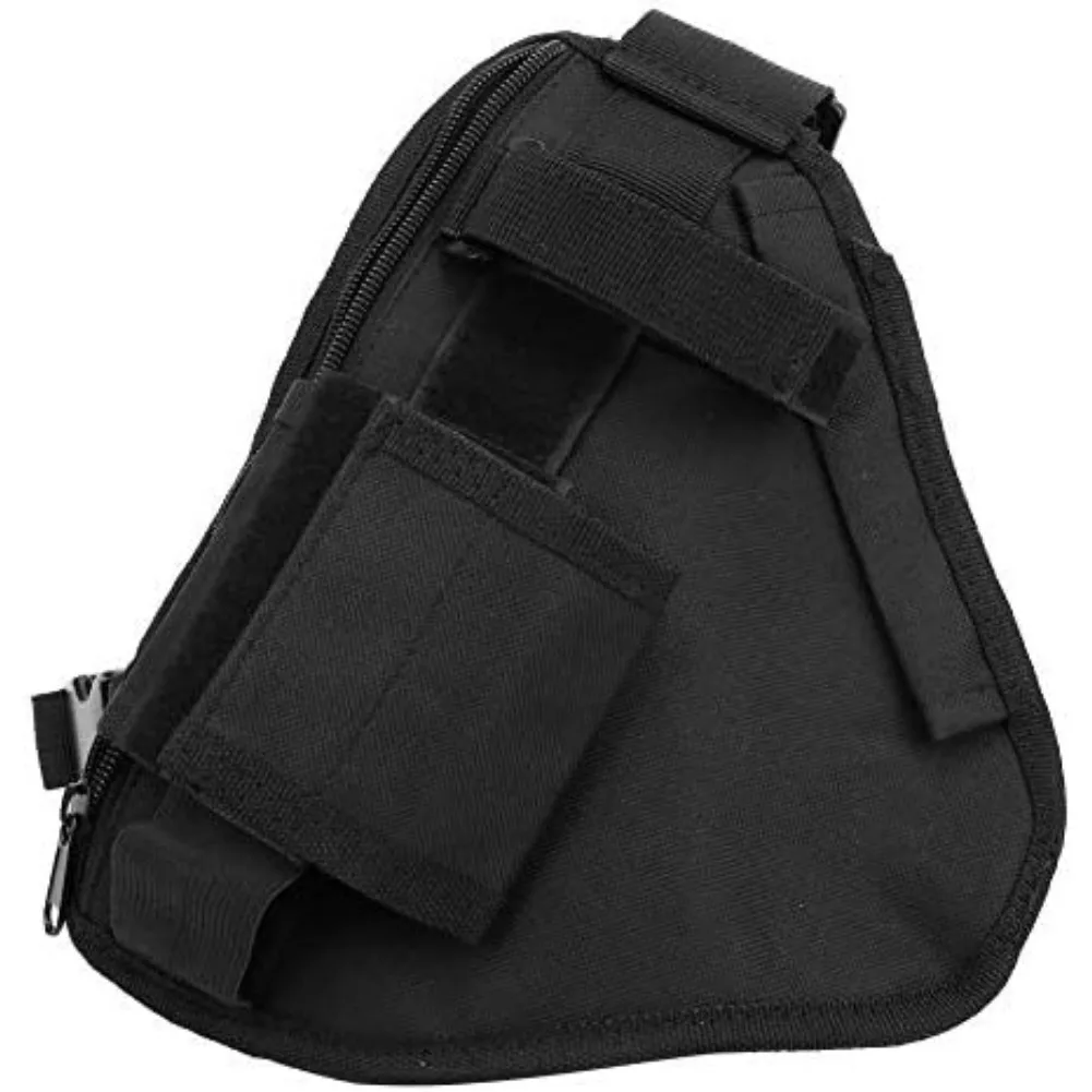 Borsa pettorale regolabile, 10.2 x6.69 pollici walkie-talkie borsa pettorale portatile borsa a tracolla regolabile con tracolla nera - immagine 6