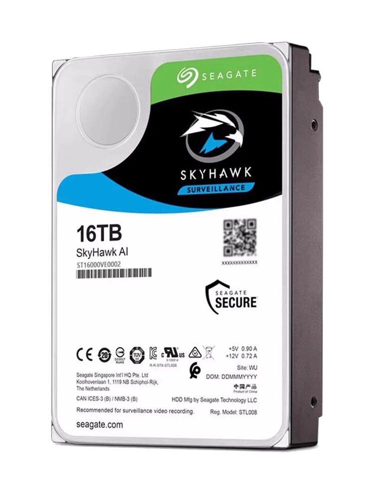 Nas 16Tb Per Seagate Skyhawk Ai 16Tb Sata 256Mb 3.5 Disco Rigido Interno (St16000Ve002) Nuovo