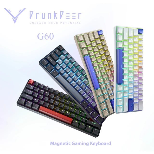 Drunkdeer-磁気スイッチ付きG60ゲーミングキーボード,61キー 