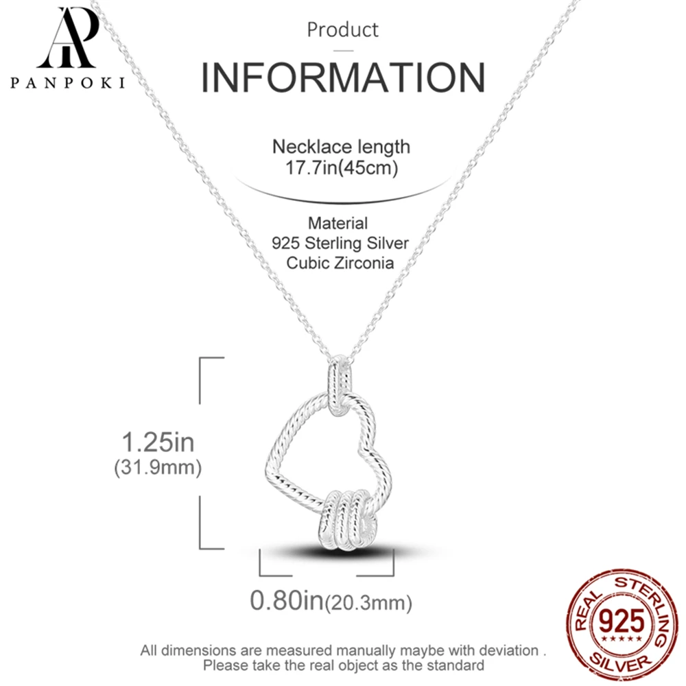 Silver Necklace 9 Style Sterling Silver 925 Women Heart Butterfly Pendant