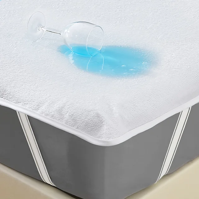 1pc Waterproof Knitted Terry Cloth Mattress Cover (No Pillowcase)-Skin-Friendly, Soft and Breathable Mattress Protector