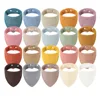19 Color Crepe Triangle Saliva Towel Baby Bibs Infant Cotton Bib Newborn Solid Bandana Burp Cloth For Kid Feeding Drool Bibs 6