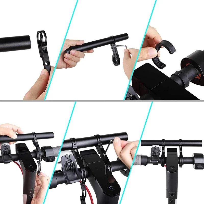 Electric Scooter Handlebar Extender Front Handle Extension Bracket Mobile Phone Holder Rack Frame Scooter Accessories electric scooter spare parts electric scooter accessories scooter accessories