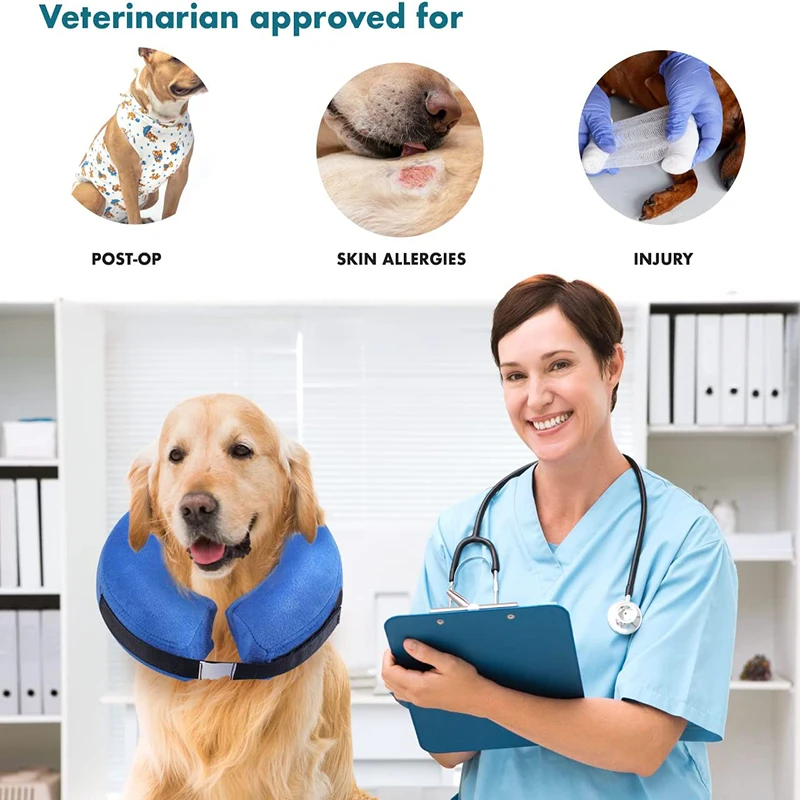 Elizabethan Collar Soft Dog Cone Collar Inflatable Pet Cone For Small Large Dogs Cats E-Collar for Dogs Surgery Recovery dog collar pet collar