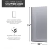 74 X 34 Inch Framed Black Tinted Fixed Glass Shower Screen Shower Door in Matte Black | Veil Water Repellent Tempered Glass 3