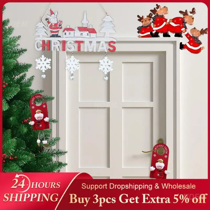 

Рождественское украшение для дверной рамы, Санта-Клаус, уникальный дизайн, праздничные аксессуары, дверь, украшение для углов двери, Лось