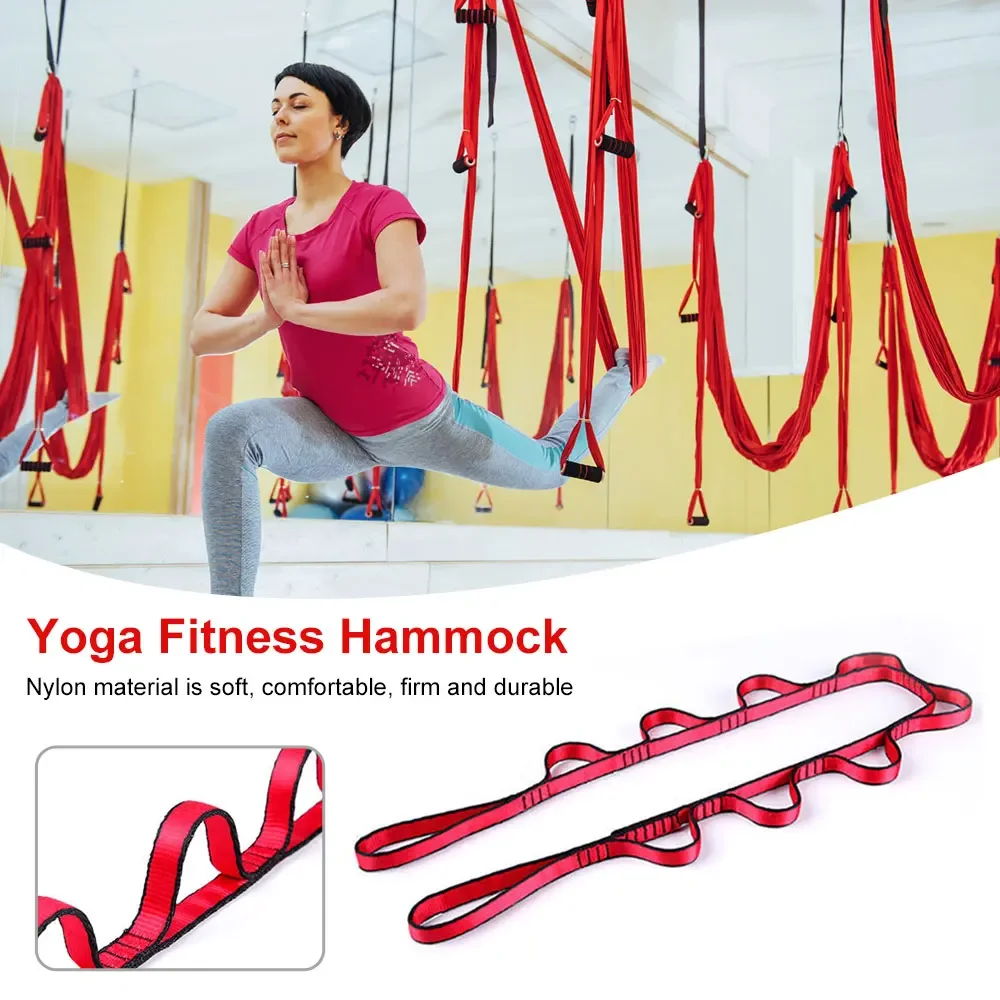 Yoga Stretch Belt Extender Strap Rope Outdoor Hanging Rope Climbing Rope for Aerial Yoga Elastic Yoga Hammock Shoulder Strap