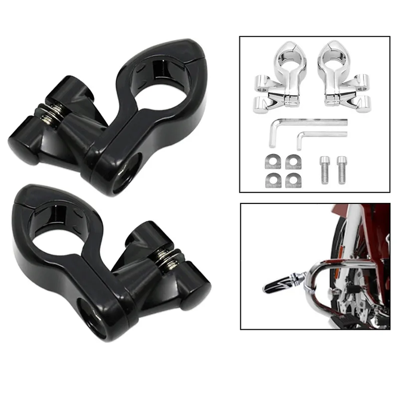 

1 1/4" 32mm Motorcycle Parts Footrest Engine Guard Foot Peg Bracket Footrest Mount Clamp For Harley Honda Suzuki Chopper