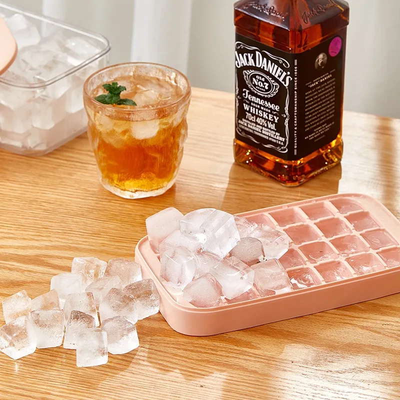 Silicone Sink Tray Freezer Ice Cube Tray With Lid And Storage Box Easy  Release 18 Pieces Large Single Freezer Balls for Drinks - AliExpress