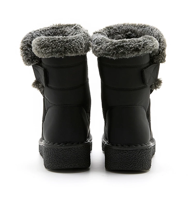 Women Winter Boots - Korean Style Mid Calf Snow Boots With Fur Lining & Waterproof Design