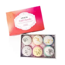 

6 pcs/box of bath ball, bath salt, essential oil, explosion ball, bathtub, bubble bomb, boxed Free shipping