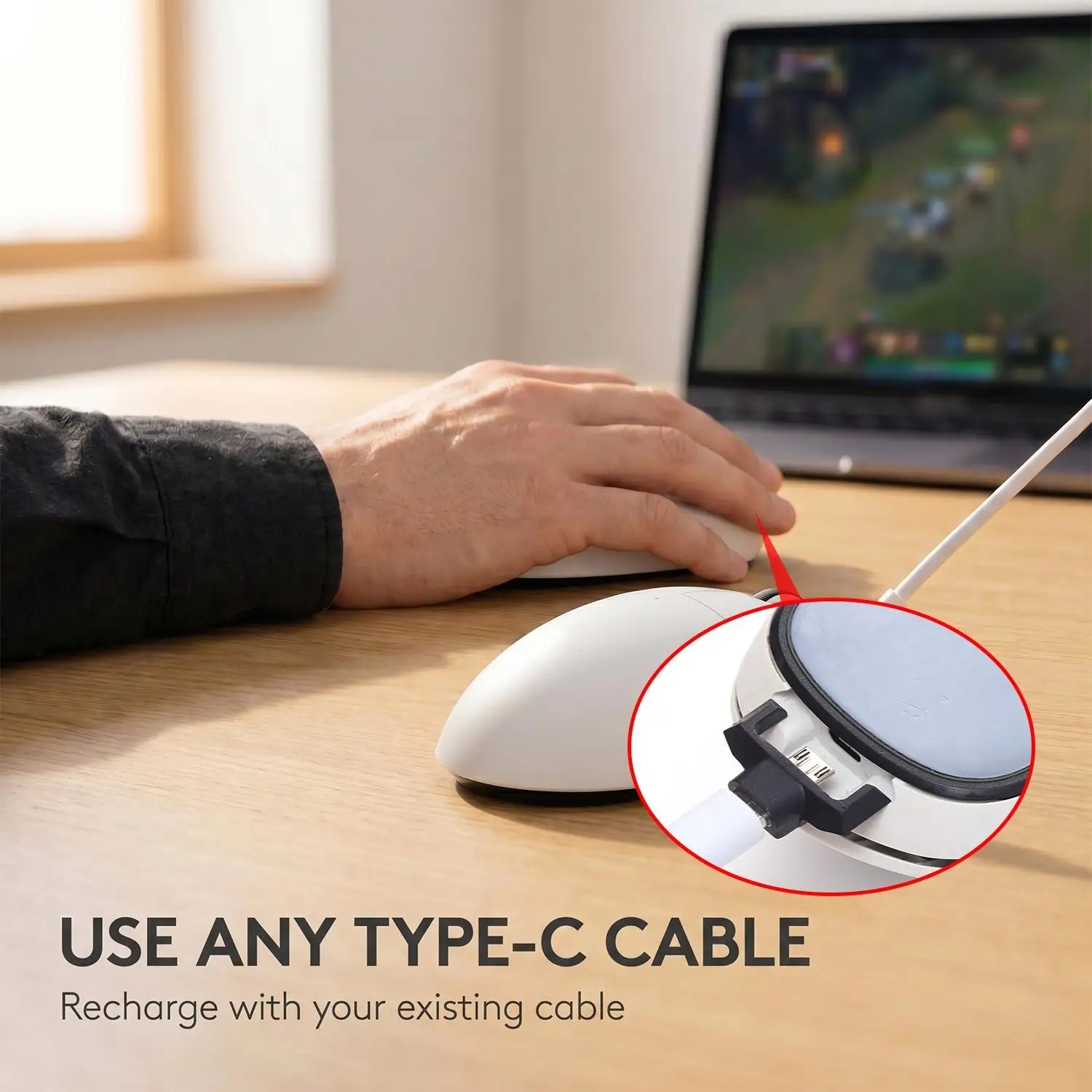 Logitech GPW1/GPW2 마우스용 Type-C USB-C 충전 어댑터 Logitech GPW 1 2 G403/G703용 마이크로 USB-USB-C 충전 변환기