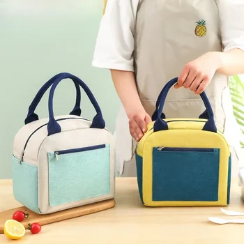 Borse per il pranzo per bambini Borsa Bento colorata Borsa termica per il pranzo per le donne Borsa per il pranzo impermeabile ispessita Borsa da picnic 1