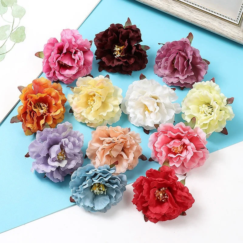 5/10 Stück künstliche Blumen, 6,5 cm, Seide, künstliche Blumenköpfe für Zuhause, Zimmer, Dekoration, Garten, Hochzeit, Hochzeit, Dekoration, Geschenke, Zubehör