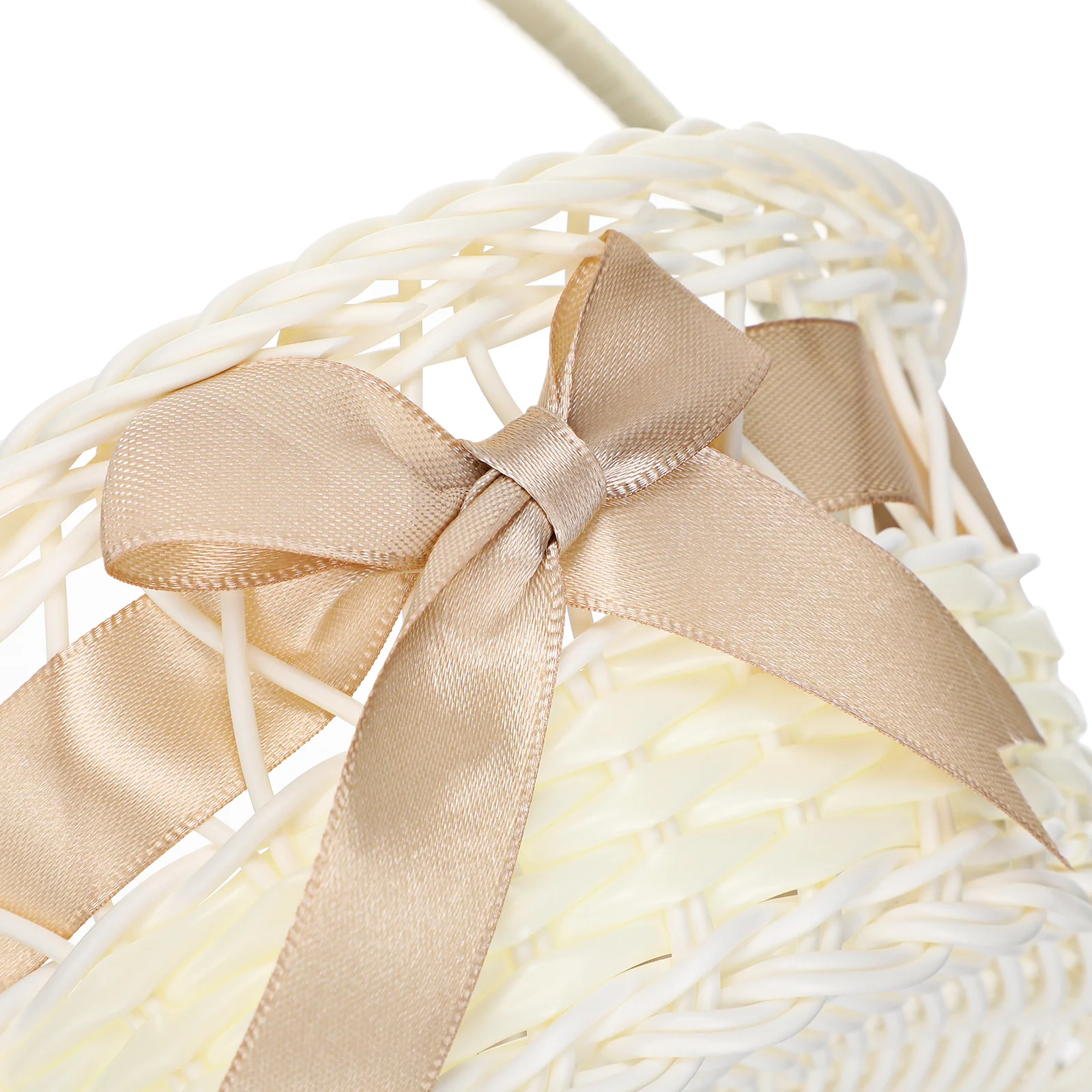 Basket Flower Girl Baskets Wedding Woven Wicker Handle Rattan Easter Weddings Storage Rustic Candy White Picnic Willow 6