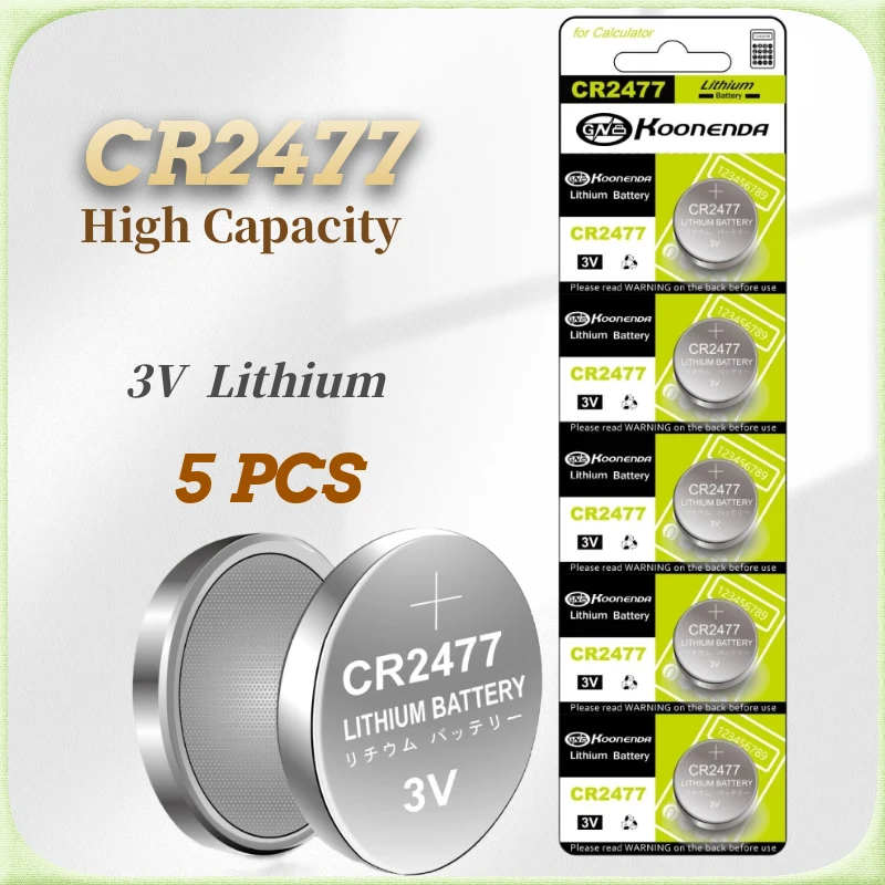 

New 30PCS CR2477 3V Environmental Friendly Button Battery CR 2477Lithium Batteries for Electronic Watch Calculator Weight Scale